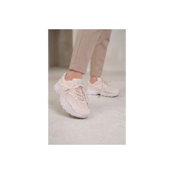 Кросівки жіночі Fashion бежеві з екошкіри та текстилю